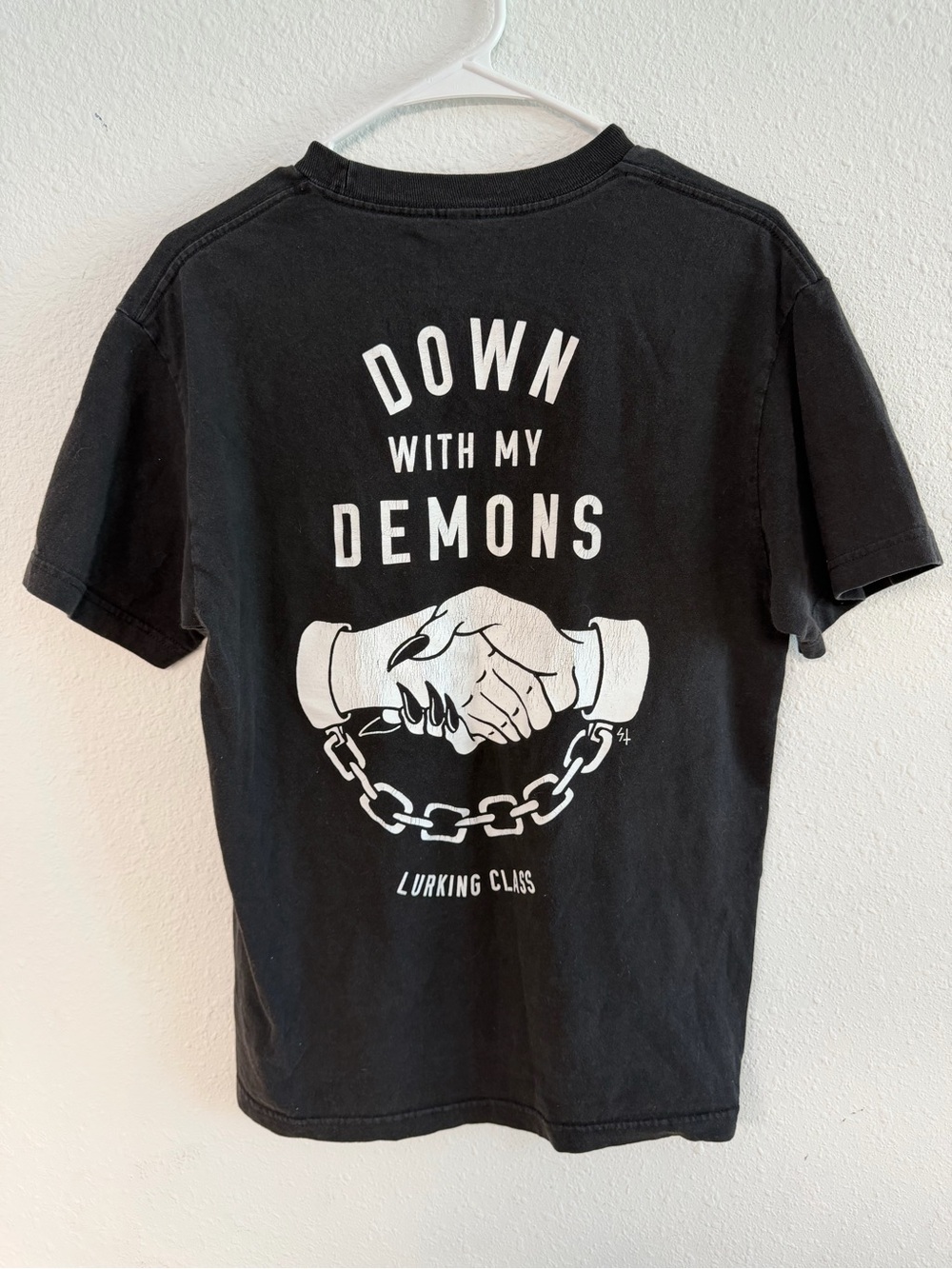 Lurking Class "Down With My Demons" Black Graphic Short-Sleeve Tee